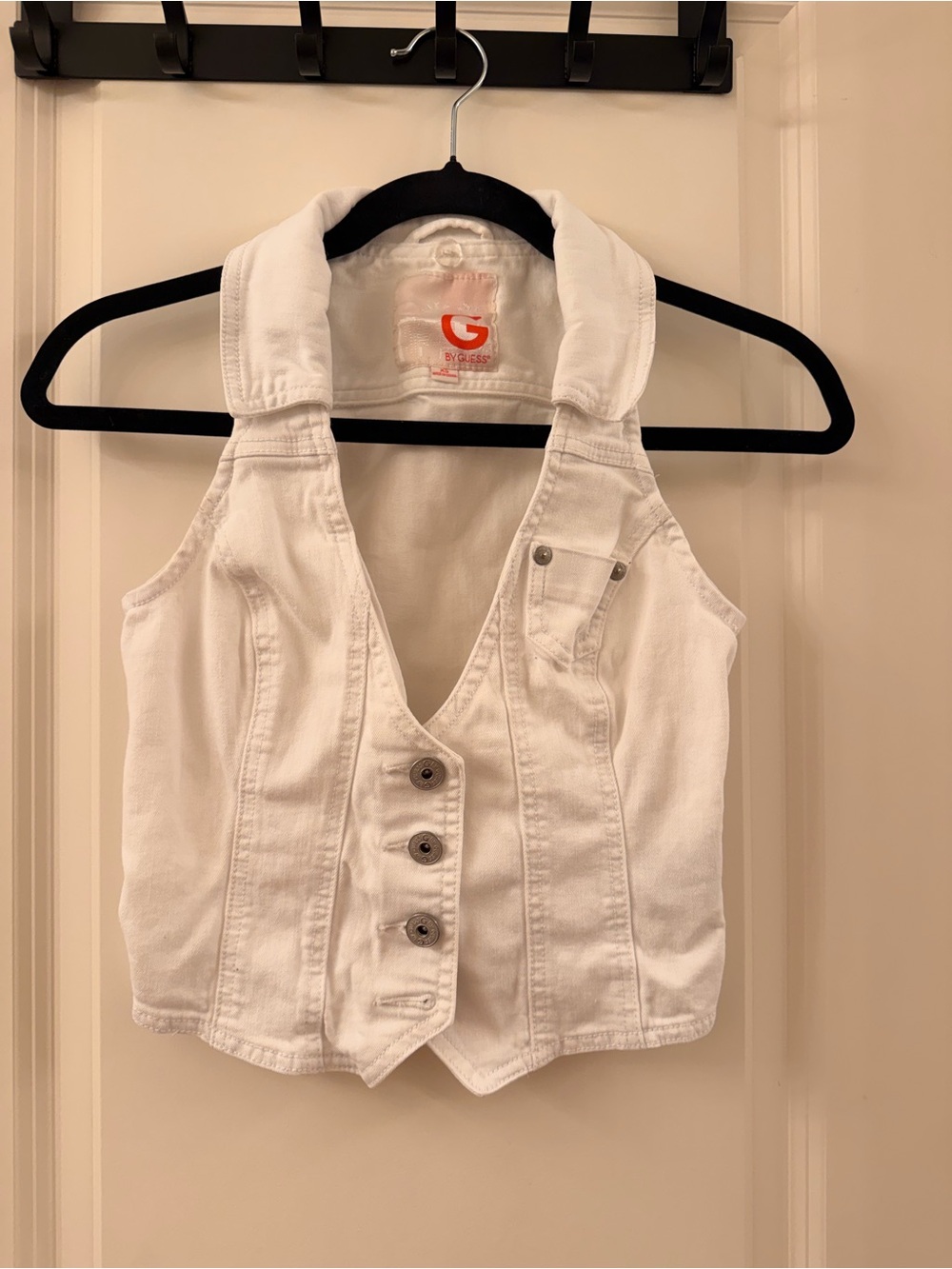 G by Guess White Denim Girls' Vest